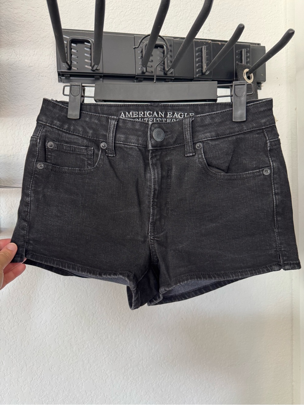 American Eagle Outfitters Black Denim Cutoff Shorts